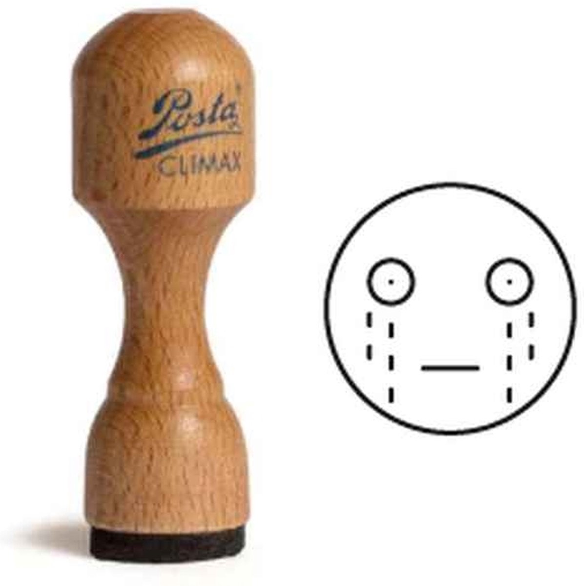 POSTA Prêt à stamper | Smiley-stempel | 18MM | Verdrietig 1